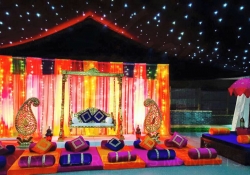 Mendhi Night - Marquee Party Set up with swing