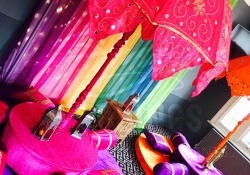 Mendhi Nights - Large umbrellas with round seating